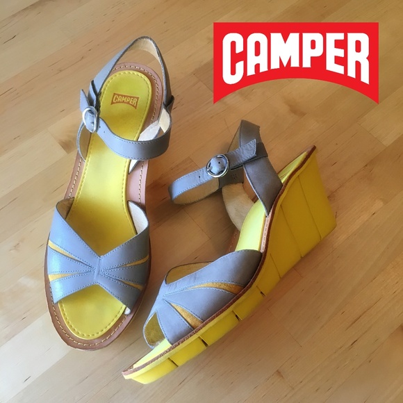 camper yellow sandals